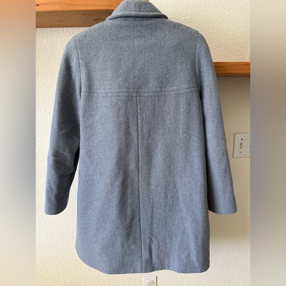 London Fog Pea Coat Wool Blend Grey/Blue Color Small - Picture 6 of 6